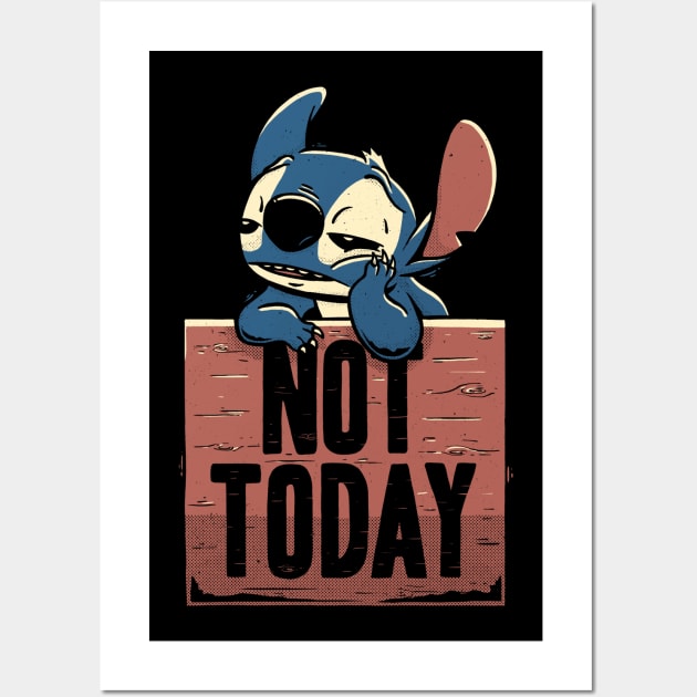 Stitch Not Today Wall Art by eduely